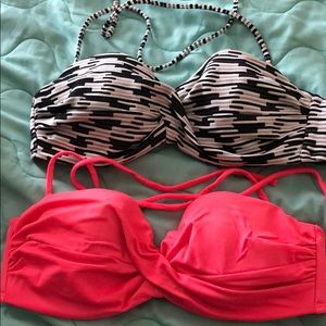 Victoria’s Secret twist front bandeau bikini tops